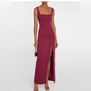 STAUD Burgundy Maxi Dress